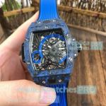 Swiss Copy Hublot Spirit of Big Bang Blue Carbon Fiber Watch